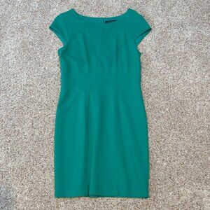 Green Cap-Sleeve Dress--Size 6